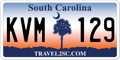 SC license plate KVM129
