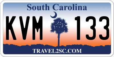 SC license plate KVM133