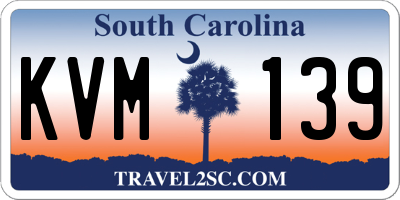 SC license plate KVM139