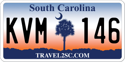 SC license plate KVM146