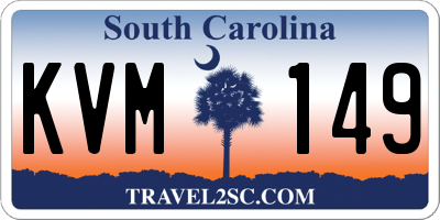 SC license plate KVM149