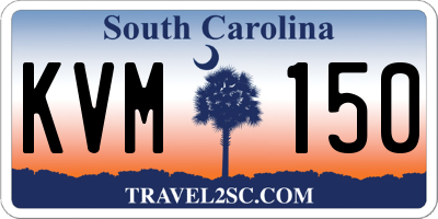 SC license plate KVM150