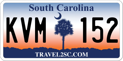SC license plate KVM152