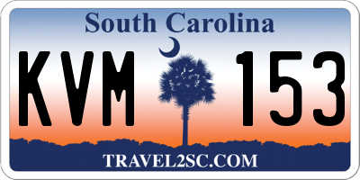 SC license plate KVM153