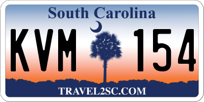 SC license plate KVM154