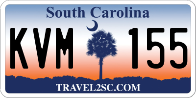 SC license plate KVM155