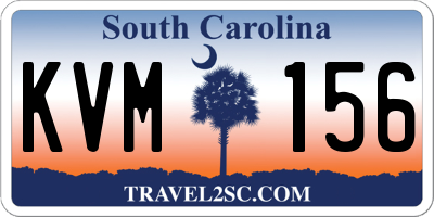 SC license plate KVM156