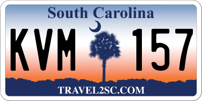 SC license plate KVM157