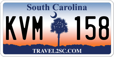 SC license plate KVM158