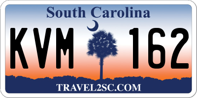 SC license plate KVM162