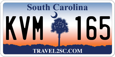 SC license plate KVM165
