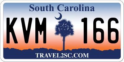 SC license plate KVM166