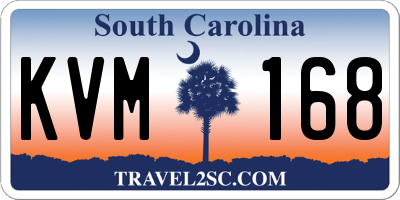 SC license plate KVM168
