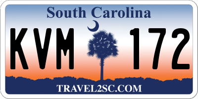 SC license plate KVM172