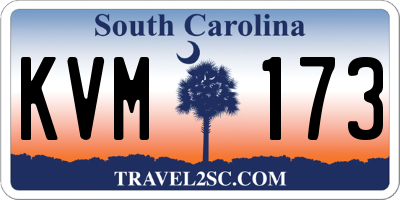 SC license plate KVM173