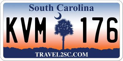 SC license plate KVM176