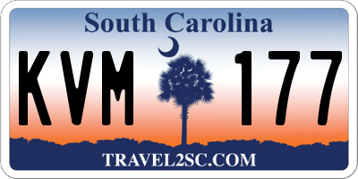 SC license plate KVM177