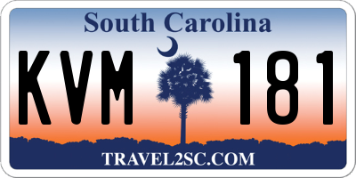 SC license plate KVM181
