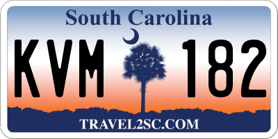 SC license plate KVM182