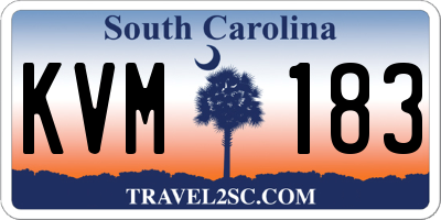 SC license plate KVM183