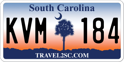 SC license plate KVM184