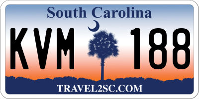 SC license plate KVM188
