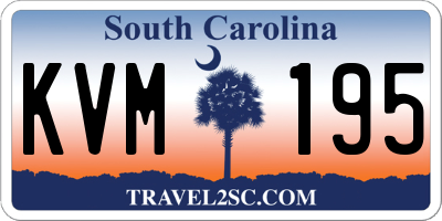 SC license plate KVM195