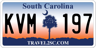 SC license plate KVM197