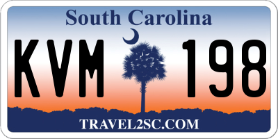 SC license plate KVM198