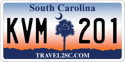 SC license plate KVM201