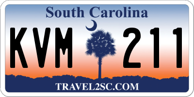 SC license plate KVM211