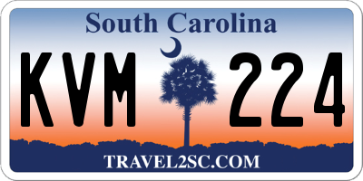SC license plate KVM224