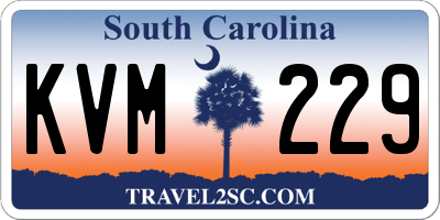SC license plate KVM229