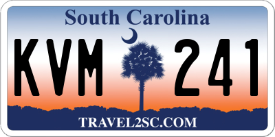 SC license plate KVM241