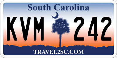 SC license plate KVM242