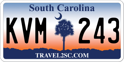 SC license plate KVM243
