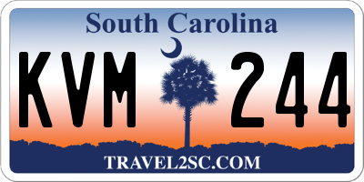 SC license plate KVM244