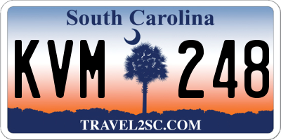 SC license plate KVM248