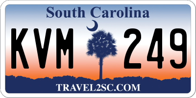 SC license plate KVM249