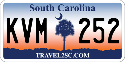 SC license plate KVM252