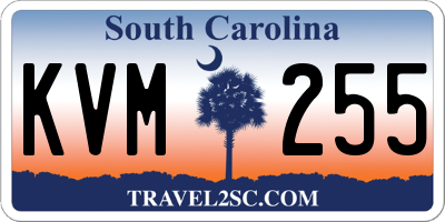 SC license plate KVM255