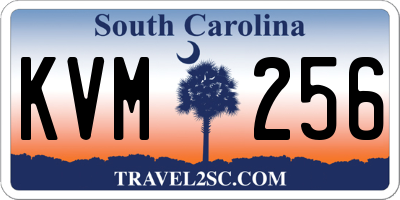 SC license plate KVM256