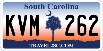 SC license plate KVM262