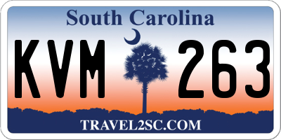 SC license plate KVM263