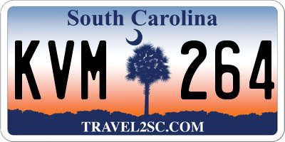 SC license plate KVM264