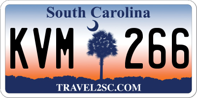SC license plate KVM266