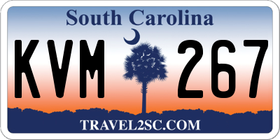 SC license plate KVM267