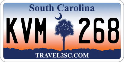 SC license plate KVM268