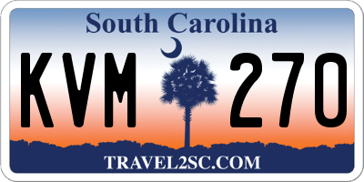 SC license plate KVM270