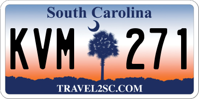 SC license plate KVM271
